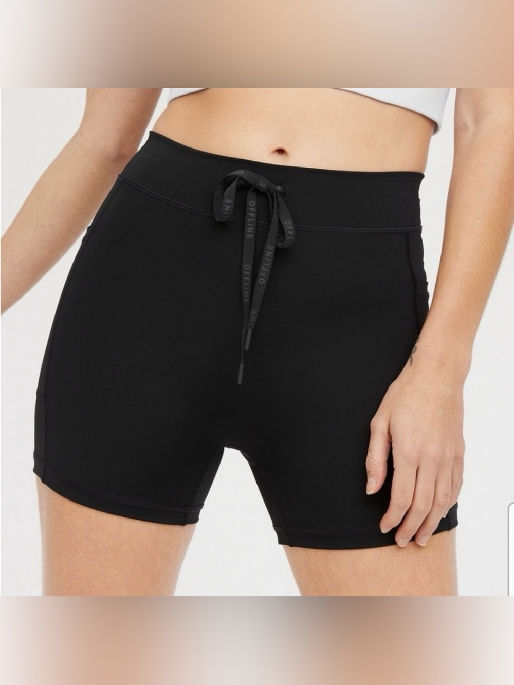 Aerie Offline Goals Pocket Drawcord 4” Bike Short